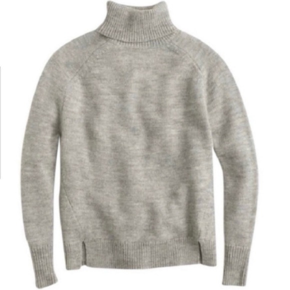 J. Crew Sweaters - J. Crew - Turtleneck Sweater with Notched Hem - Gray - Size XS - E5934
